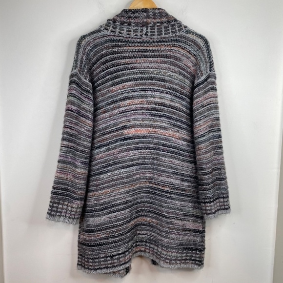 Anthropologie Cardigan XS Akemi Kin Alpaca Wool Open Front Long Oversized Chunky - Picture 7 of 13